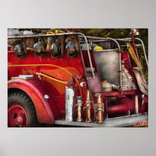 Poster Pompier - préparez pour un feu