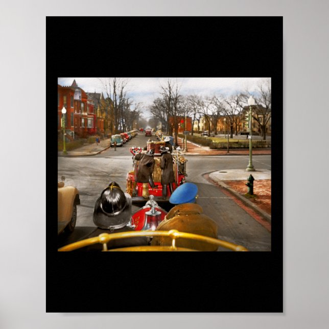 Poster Pompier - Retour À La Station 1943 Sti (Devant)