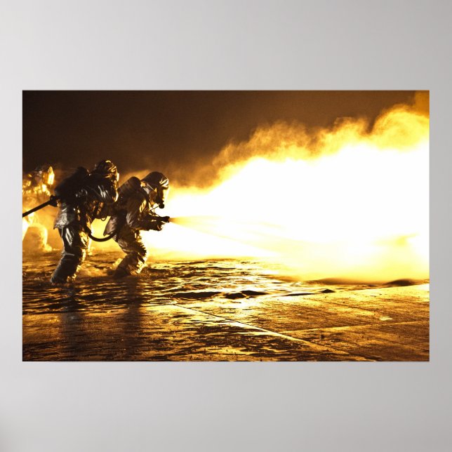 Poster Pompiers militaires (Devant)