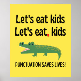 Poster Ponctuation Sauve des vies - Mangeons des enfants