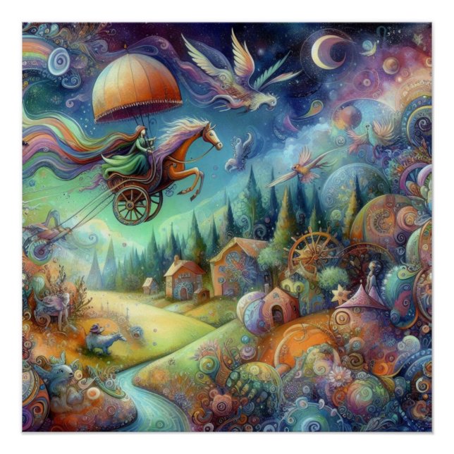 Poster Poney lunaire (Devant)