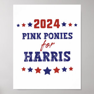 Poster Poneys pour Kamala-harris 2024 