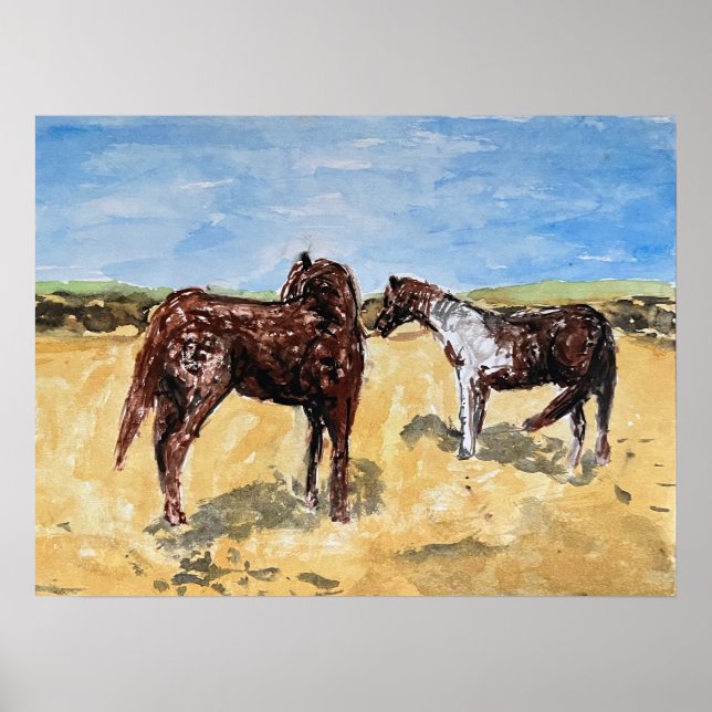 Poster Ponies of Assateague Island (Devant)
