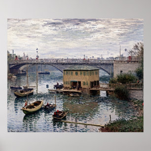 Poster Pont à Argenteuil le jour gris