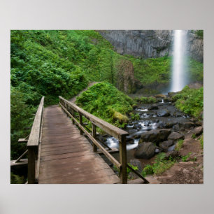 Poster Pont à Latourell Falls, Columbia River Gorge,