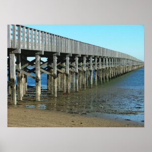 Poster pont à poudres duxbury ma. pont en bois