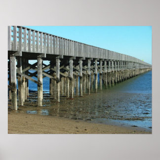 Poster pont à poudres duxbury ma. pont en bois