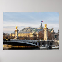 Pont Alexandre III et Grand Palais à l'heure d'or