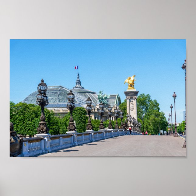 Poster Pont Alexandre III et Grand Palais, Paris, France (Devant)