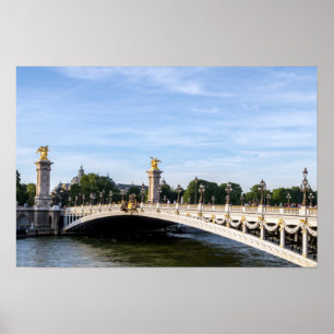Poster Pont Alexandre III sur la Seine - Paris, France