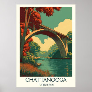 Poster Pont arqué de Chattanooga Tennessee