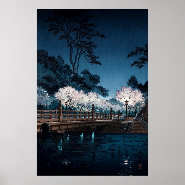 Poster Pont Benkei par Tsuchiya Koitsu (Devant)