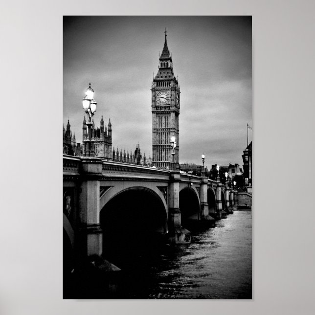Poster Pont Big Ben Queen Elizabeth Tower Westminster (Devant)