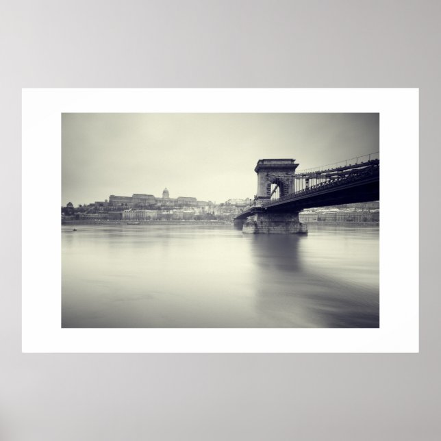 Poster Pont Chaîne Szechenyi et Palais Royal (Devant)