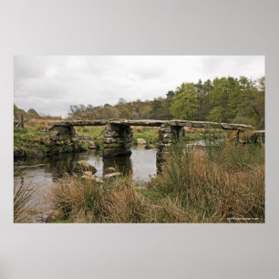 Poster Pont Clapper Dans Le Parc National Dartmoor