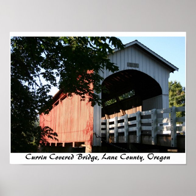 Poster Pont couvert Currin, Oregon (Devant)