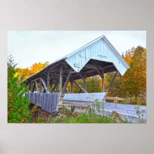 Poster Pont couvert de Chamberlin Mill au Vermont