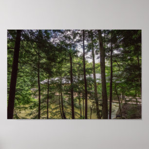 Poster Pont couvert du parc d'état de Mohican, Ohio.