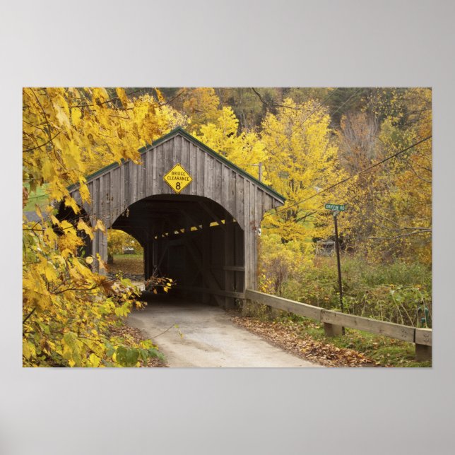Poster Pont couvert, Vermont, États-Unis 2 (Devant)