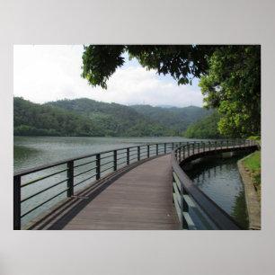 Poster Pont cyclable sur l'eau