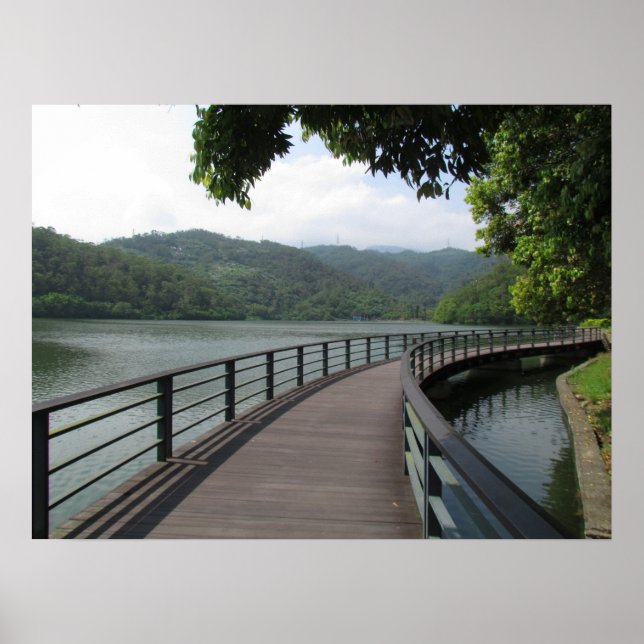 Poster Pont cyclable sur l'eau (Devant)
