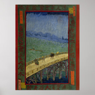 Poster Pont dans la pluie