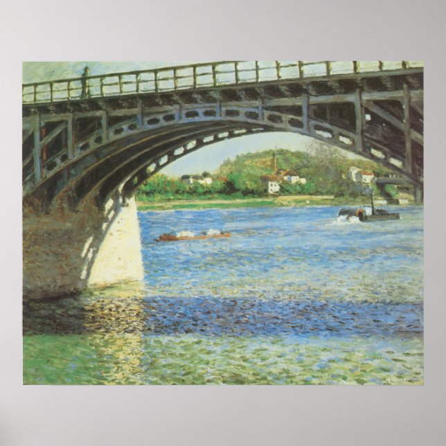 Poster Pont d'Argenteuil par Gustave Caillebotte (Devant)