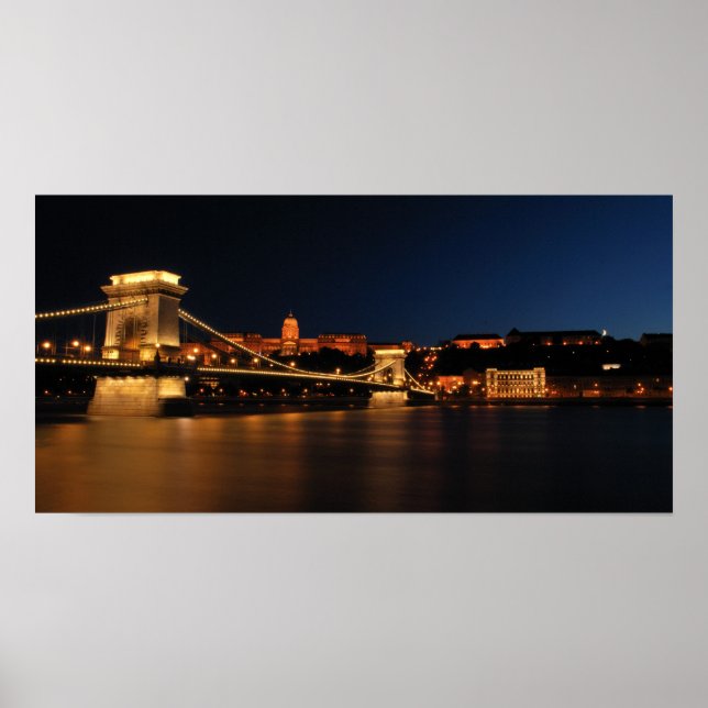 Poster Pont de chaîne Budapest (Devant)