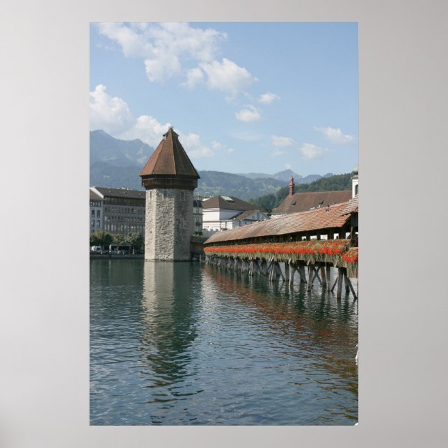 Poster Pont de la Chapelle, Lucerne, Suisse (Devant)
