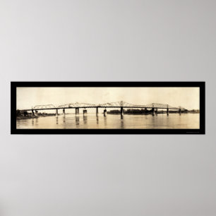 Poster Pont de la rivière Ohio Photo 1911