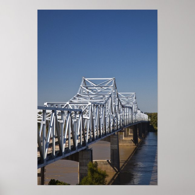 Poster Pont de la route I-20 traversant la rivière Missis (Devant)