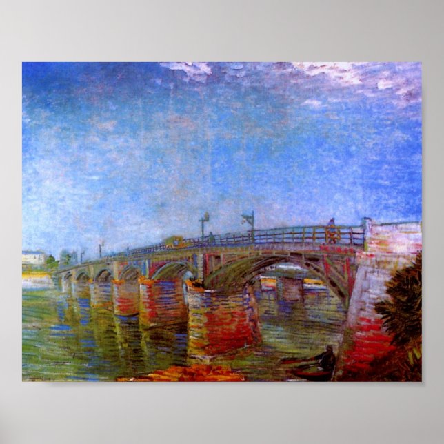Poster Pont de la Seine à Asnières (F240)Van Gogh Art (Devant)