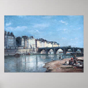Poster Pont de la Tournelle à Paris par Stanislas Lépine