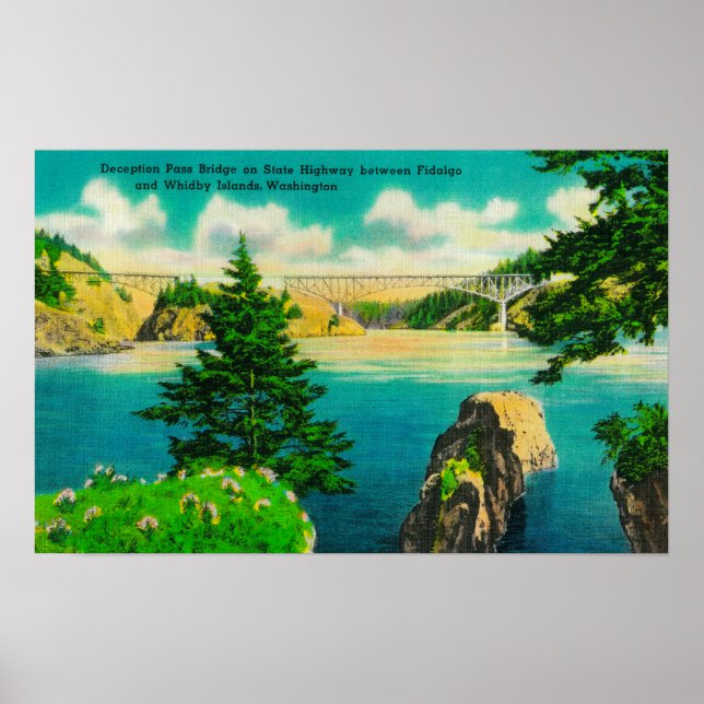 Poster Pont de la tromperie, Fidalgo et Whidby Island (Devant)