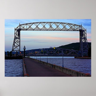 Poster Pont de levage le matin