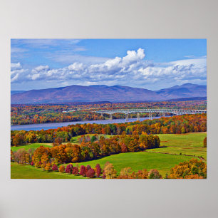 Poster Pont de Rhinecliff en automne