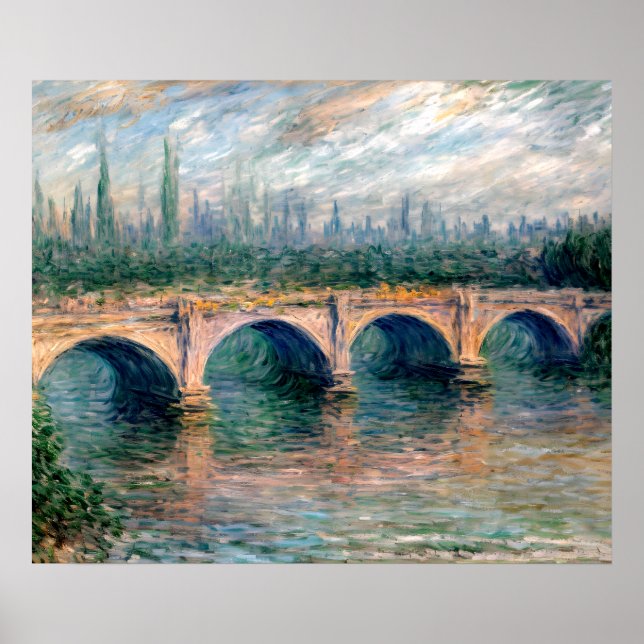 Poster Pont de Waterloo à Sunset (Devant)