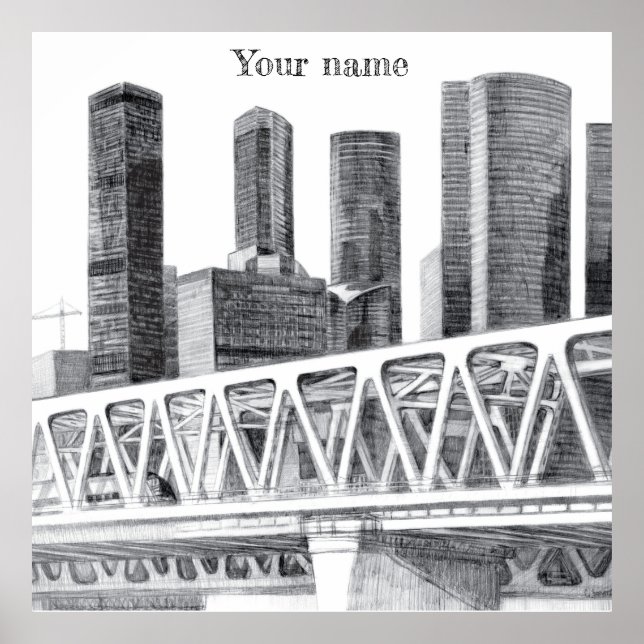 Poster Pont du métro (Devant)