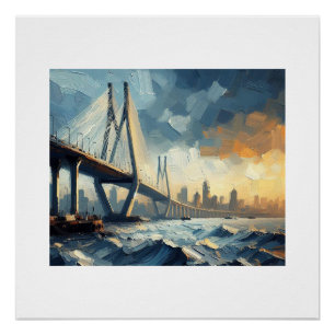 Poster Pont du port de Mumbai Trans
