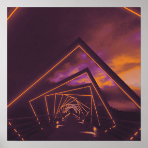 Poster pont du sentier à haut-plateau