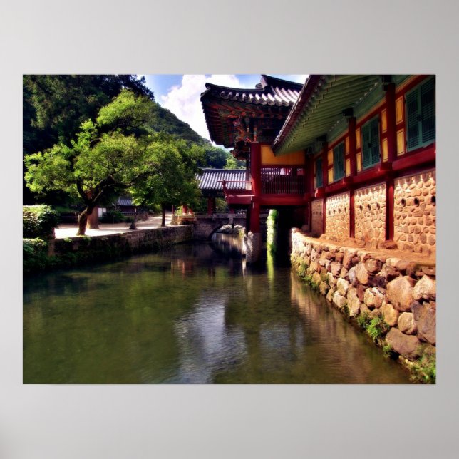 Poster Pont du temple de Songgwangsa, Corée du Sud (Devant)