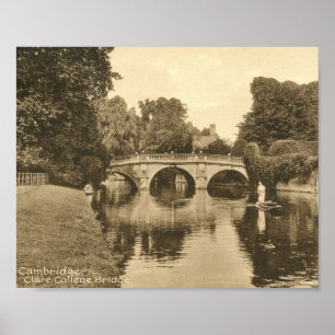 Poster Pont d'université de Clare, cru de Cambridge