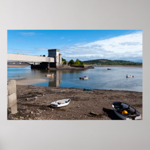 Poster Pont et tour du chemin de fer River Conwy