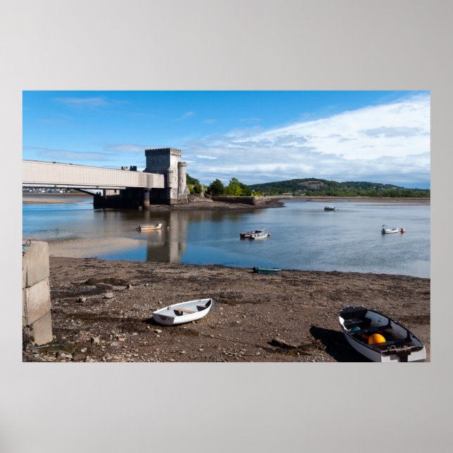 Poster Pont et tour du chemin de fer River Conwy (Devant)