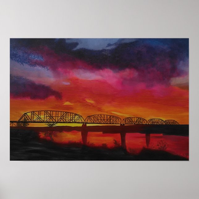 Poster Pont ferroviaire de Parker Arizona (Devant)