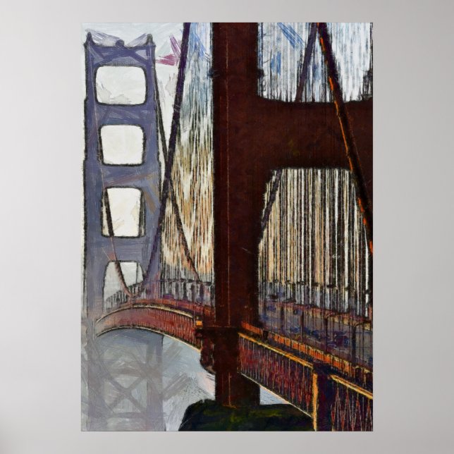 Poster Pont Golden Gate - 20x28 (Devant)