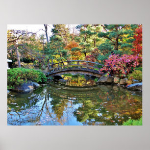 Poster Pont japonais de jardins d'Anderson