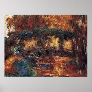 Poster Pont japonais par Claude Monet, Art Vintage