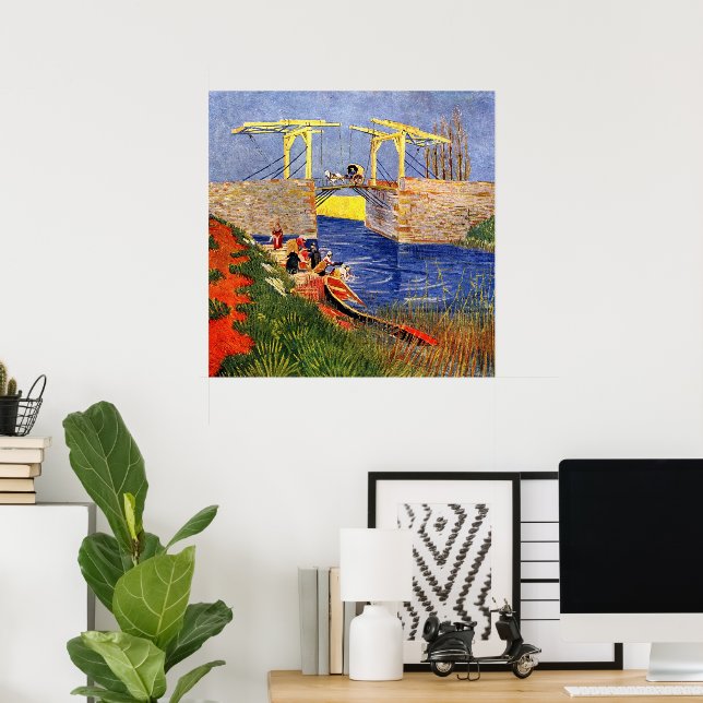 Poster Pont Langlois à Arles par Vincent van Gogh (Bureau à domicile)