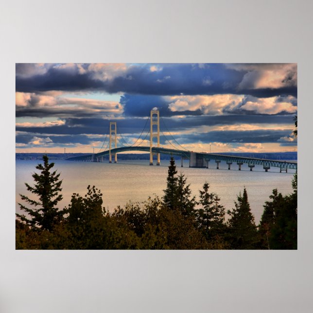 Poster Pont Mackinac #1060 (Devant)